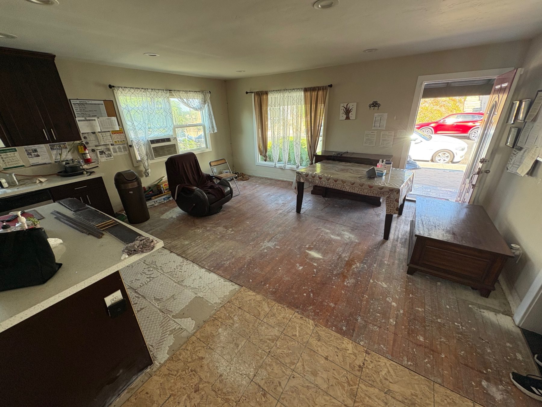 Subfloor preparation before new flooring installation